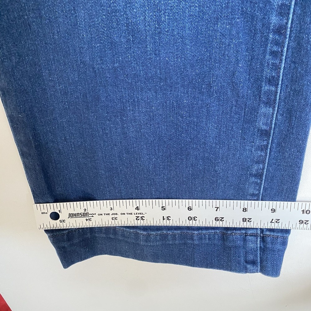 Paige Wide Leg Cropped Jeans Women Size 26 Blue High Rise Stretch - Picture 9 of 10